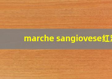 marche sangiovese红酒